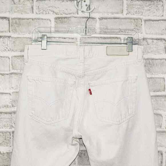 RE/DONE x LEVI'S Straight Skinny Denim Jeans white Distressed Rip Size 29 - Picture 13 of 16